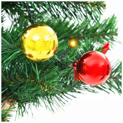 Lusso Casadino -  Albero Di Natale Preilluminato Con Palline Verde 64 Cm - Foto 8