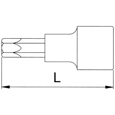 Chiave A Bussola Torx T50 1/2 Pollice Crv - Foto 2