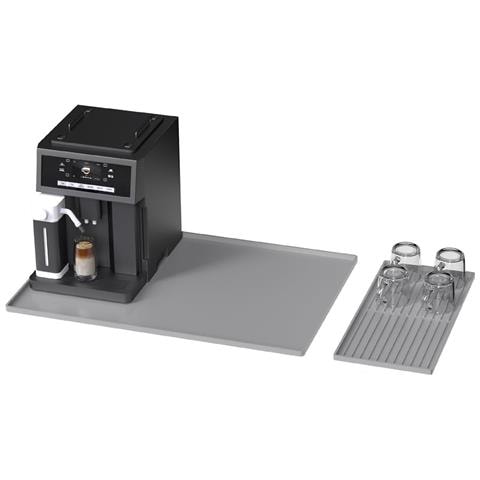 Set Tappetino Multifunzionale In Silicone Per Macchina Da Caffè - Protezione Piano Di Lavoro Con Vassoio, 61x40.5x1.1cm Grey - Foto 1