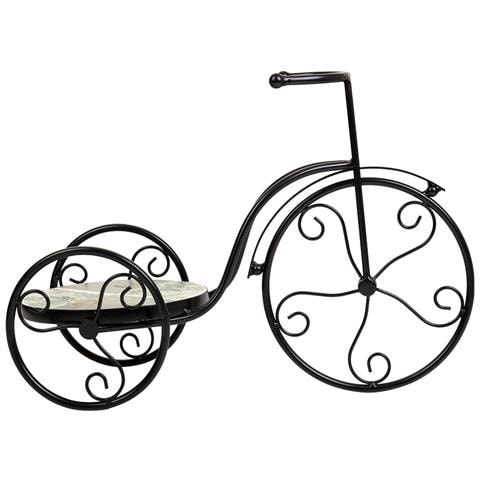 Supporto Bici In Mosaico Verde Chiaro E Ferro Battuto 53x23,5x36h - Foto 2
