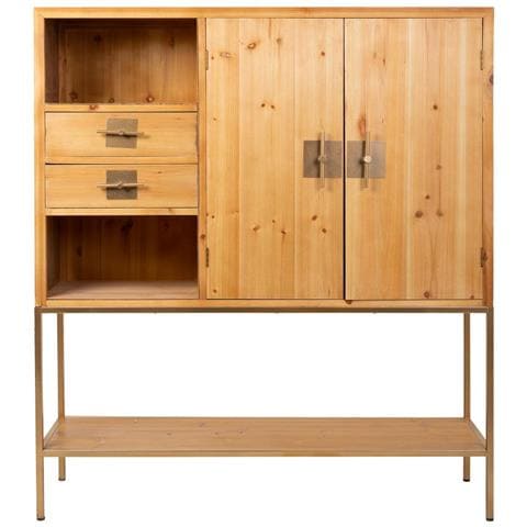 Credenza In Legno E Metallo Marrone 120x37,5x139,5h - Foto 8