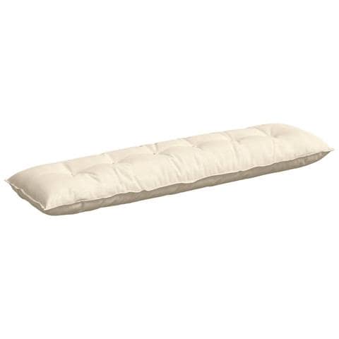 Cuscino per Schiena Crema 180 x 50 cm Tessuto in Cords - Foto 1