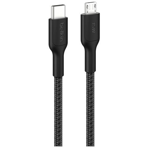 BoostCharge Pro cavo USB 1 m USB C Micro-USB A Nero - Foto 1