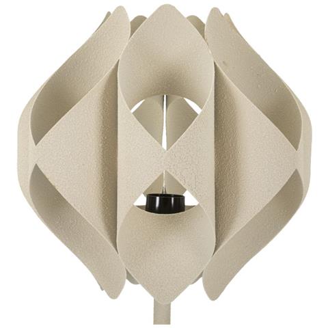 Lampada Da Tavolo Space In Ferro Color Crema Ø28x57 Cm - Foto 2