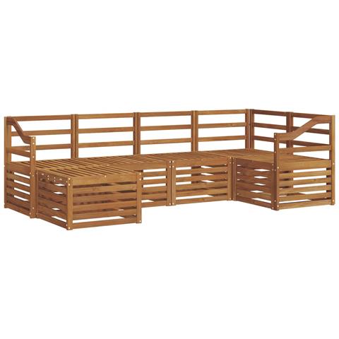 Set divani 6 pcs Naturale Legno di Acacia Massello - Foto 1