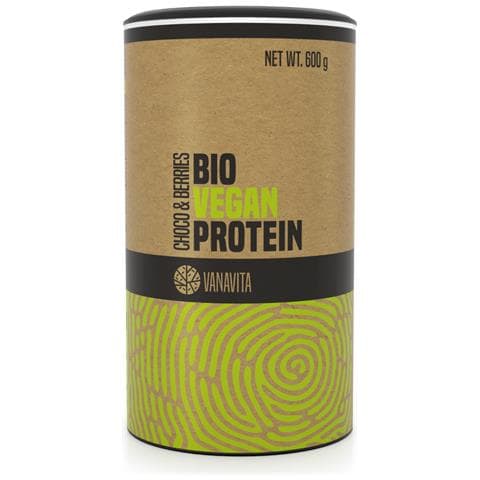 Proteine vegetali Vegane BIO senza lattosio 600 g Cioccolato - Frutti di Bosco - Foto 1