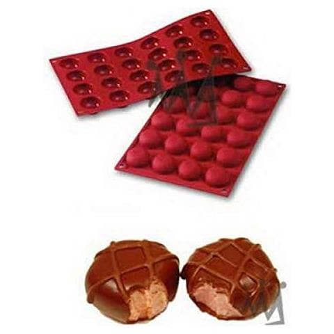 Stampo Pomponette 24 Cavita 3cm Classic Terracotta Silicone - Foto 1