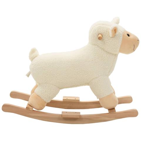 Pecora a Dondolo in Peluche 78x34x58 cm Bianca - Foto 2