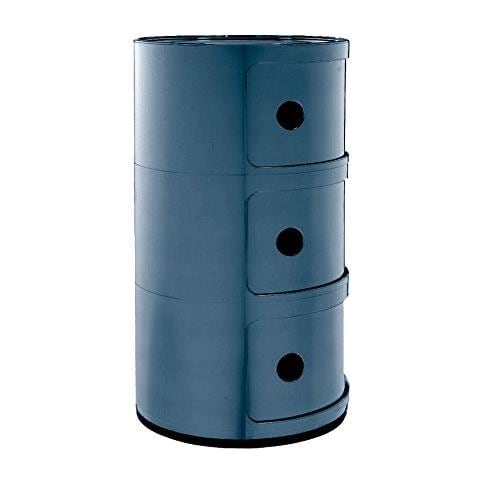 Componibili 496715-Contenitore con 3 Elementi, ABS, Blu, 32 x 32 x 58.5 cm - Foto 2