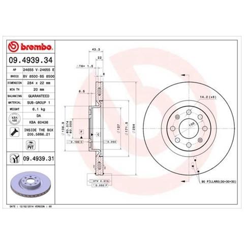 2 Disco Freno 09.4939.34 - Foto 1