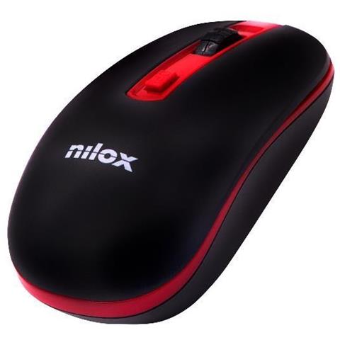 Mouse NXMOWI2002 Ottico 4 Tasti 1600 DPI Colore Nero e Rosso - Foto 1