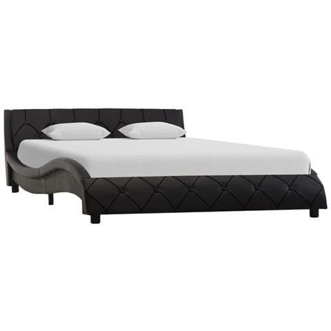 Lettino Prendisole con Cuscino in Polyrattan Grigio - Foto 1