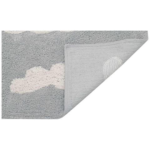 Tappeto In Cotone Modello Nuvola - Grigio - 120 X 160 Cm - Foto 1