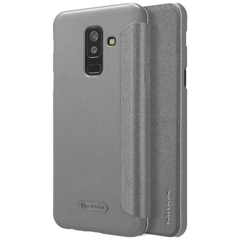 Custodia Sparkle Leather Flip Book Case Samsung Galaxy A6+ Plus (2018) Black - Foto 2