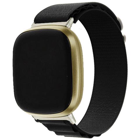 Cinturino Per Orologio Nylon Black Orologio Fitbit Versa 3 - Foto 1