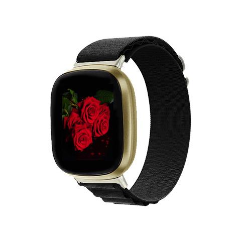 Cinturino Per Orologio Nylon Black Orologio Fitbit Versa 3 - Foto 2