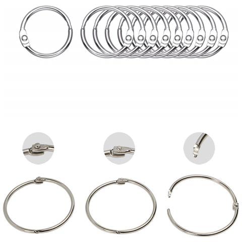 Anelli Per Tende Apribili / Anelli In Metallo 10 Pz Silver 15 Mm - Foto 1