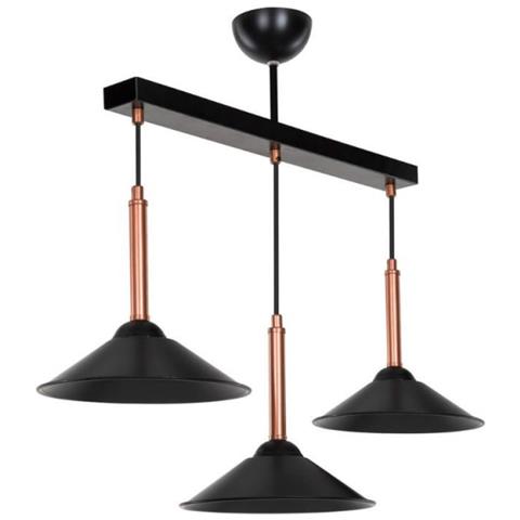Lampada A Sospensione Mandarin Mdl4221 Con Paralumi Metallo Nero - Foto 1
