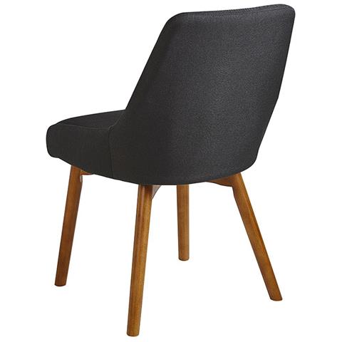 Set Di 2 Sedie Da Pranzo Tessuto Nero Melfort - Foto 2