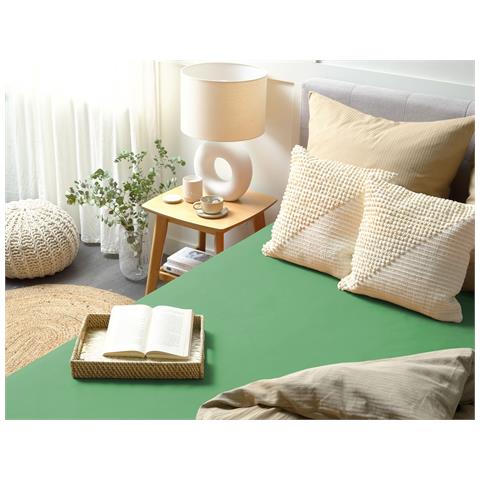 Coprimaterasso Elasticizzato Janbu Cotone Verde - Foto 1