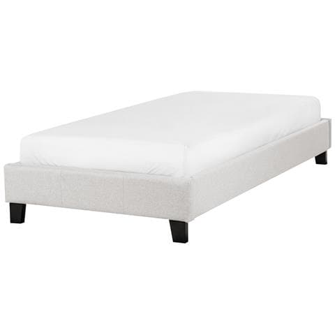 Letto Senza Testata Tessuto Roanne 90 X 200 Cm Grigio Chiaro - Foto 2