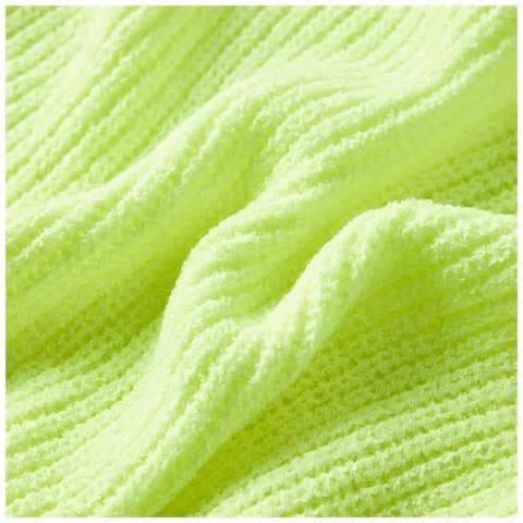 Maglione Da Bambina Lavorato A Mano Giallo Neon 104 - Foto 7