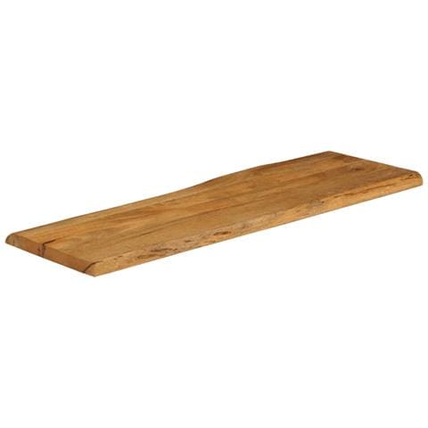 Piano Tavolo 120x40x2,5 Cm Bordi Vivi In Legno Massello Mango - Foto 2