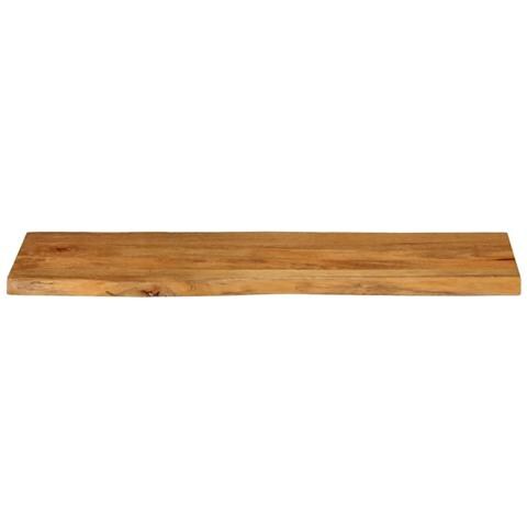 Piano Tavolo 120x40x2,5 Cm Bordi Vivi In Legno Massello Mango - Foto 3