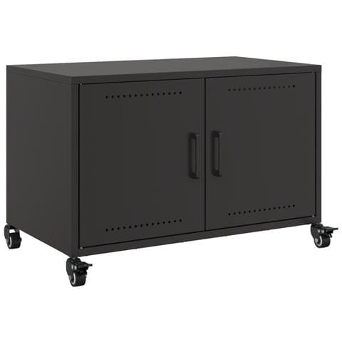 Mobile TV Nero 68x39x43,5 cm in Acciaio - Foto 1