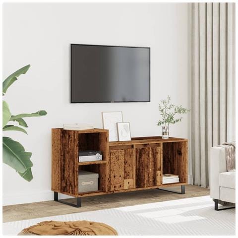 Mobile Porta Tv Legno Antico 100x35x55 Cm In Legno Multistrato - Foto 1
