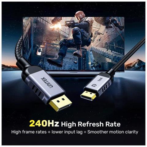Cavo Displayport 2.1 8k@ 120hz 1m - Foto 2
