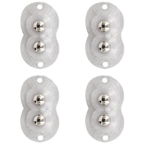 16 Rotelle Autoadesive Per Mobili Con Cuscinetti A Sfera - Movimento Silenzioso E Facile Transparent - Foto 1