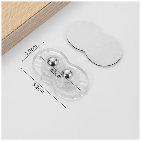 16 Rotelle Autoadesive Per Mobili Con Cuscinetti A Sfera - Movimento Silenzioso E Facile Transparent - Foto 3