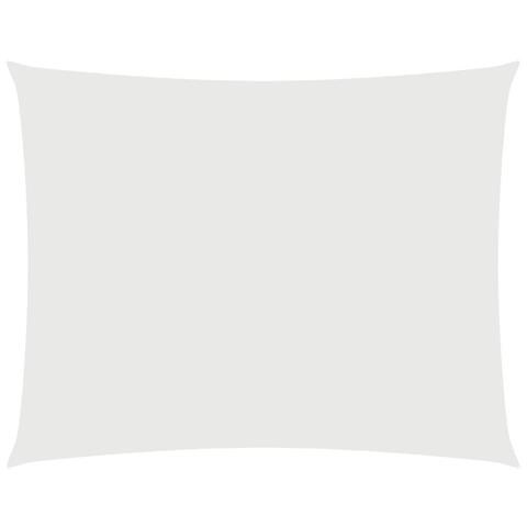 Parasole A Vela In Tessuto Oxford Rettangolare 3,5x4,5 M Bianco - Foto 1