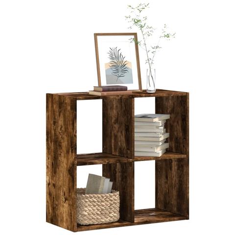 Lusso Casadino - Libreria Rovere Fumo 68,5x32x68,5 Cm In Legno Multistrato - Foto 8