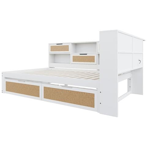 Divano Letto 140x200 Con Cassetto Letto Singolo Per Bambini , Bianco - Foto 4