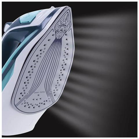 PL598C Ferro a secco Piastra in Ceramica 2600 W Blu, Bianco - Foto 2