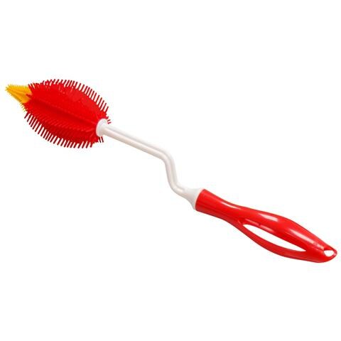 Spazzola Per Bottiglie In Silicone Colore: Rosso - Foto 1