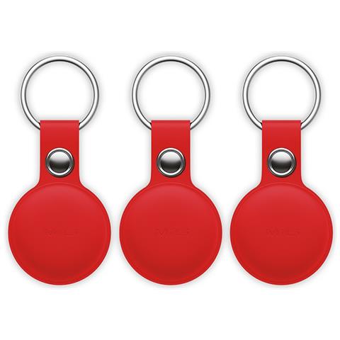 Confezione 3 Portachiavi Mitag Similpelle Apple Trova Il Mio Ultra Preciso, Rosso - Foto 1