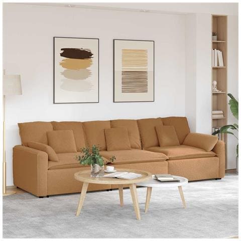 Divano Modulare con Cuscini Beige - Foto 2