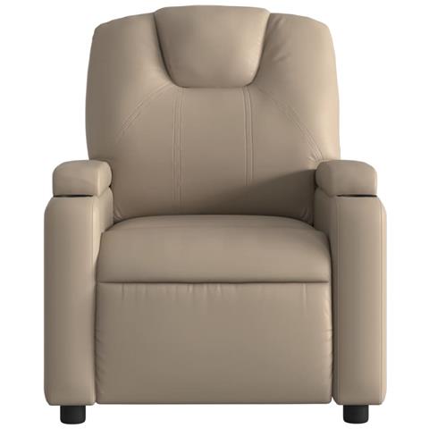 Poltrona Reclinabile Elettrica Cappuccino in Similpelle - Foto 9