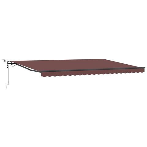 Tenda da Sole Retrattile Automatica con LED Marrone 500x300 cm - Foto 1