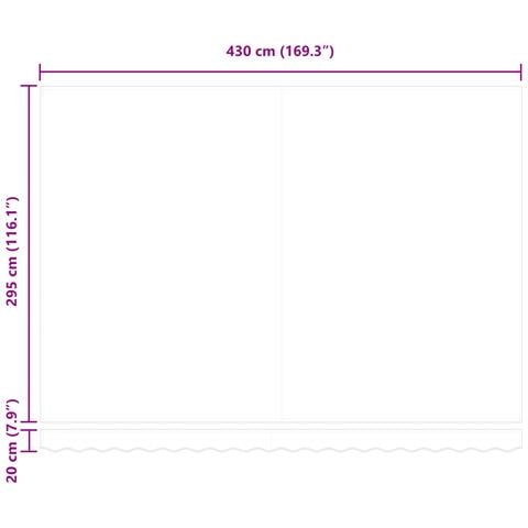 Tessuto di Sostituzione Tende per Struttura 4.5x3 m Beige - Foto 8