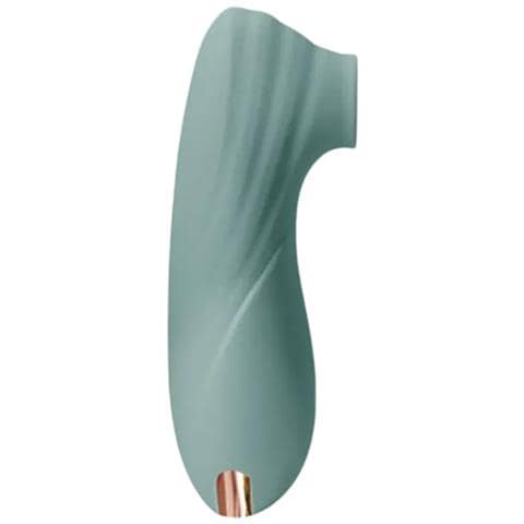 Mini Vibratore Con Funzione Di Aspirazione 10 Modalità Impermeabile Verde - Foto 1