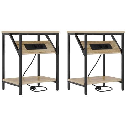 Mobiletti da Notte 2 pcs rovere sonoma 38 x 30 x 48 cm - Foto 1