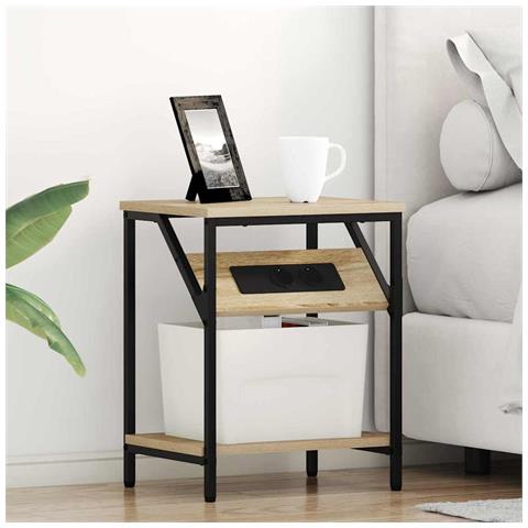 Mobiletti da Notte 2 pcs rovere sonoma 38 x 30 x 48 cm - Foto 2