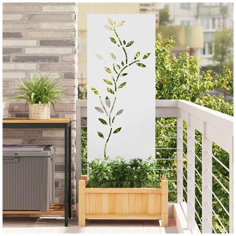 Pannello Decorativo da Giardino Bianco 50 x 140 cm - Foto 2