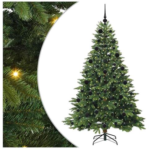 Albero di Natale artificiale con 300 LED Verde 210 cm PE e PVC - Foto 1