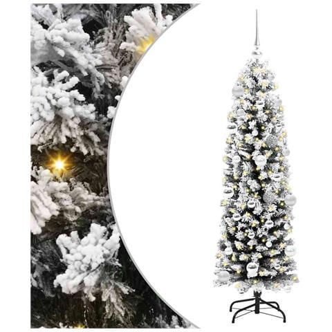 Albero di Natale artificiale con 150 LED Verde 150 cm - Foto 1