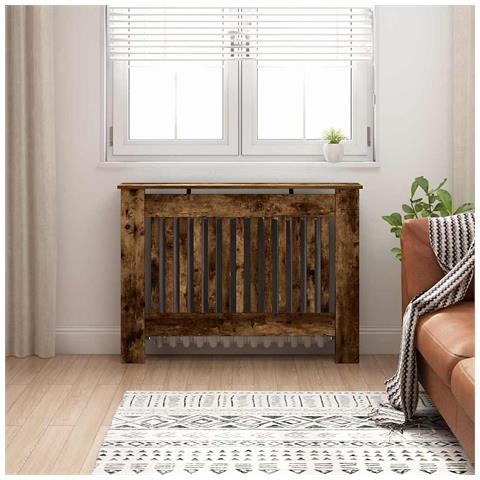 Copertura per radiatori Rovere fumé 112 x 19 x 81,5 cm - Foto 2